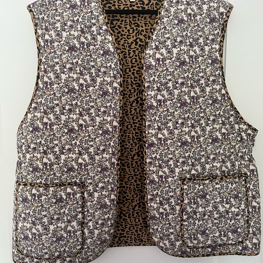 Floral and Leopard Women's Vest